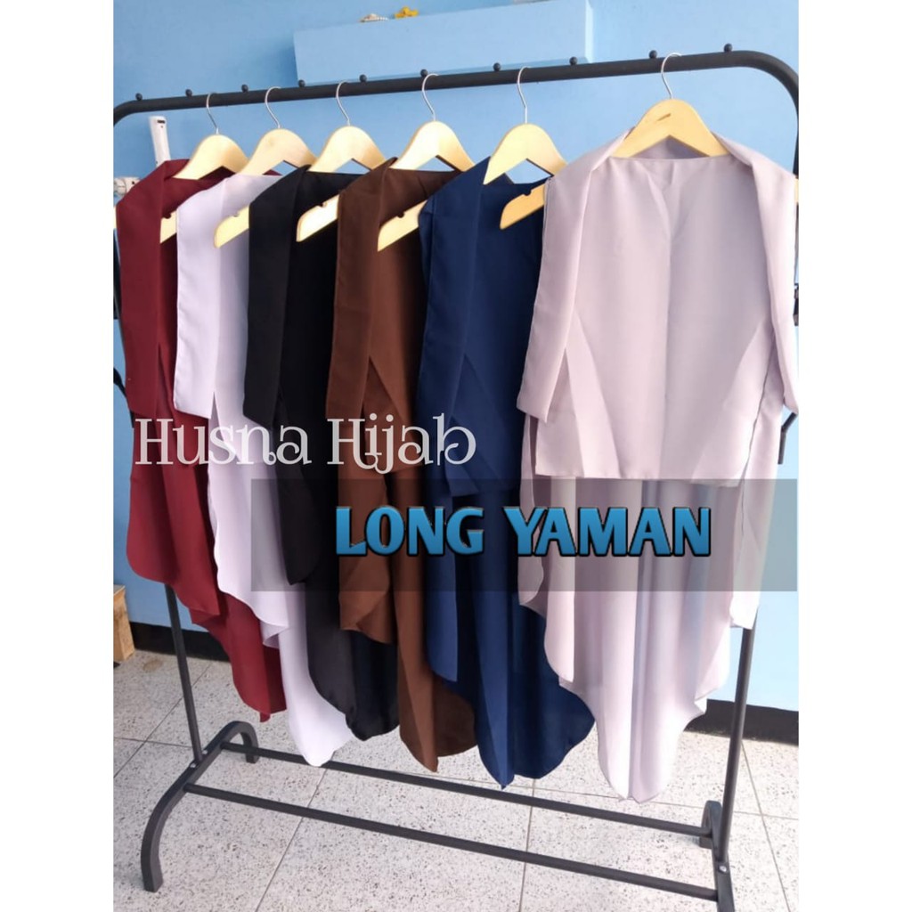 [HUSNA HIJAB] Niqab Yaman Long Bahan Wolfis / Yaman Long / Cadar Yaman / Yaman Panjang