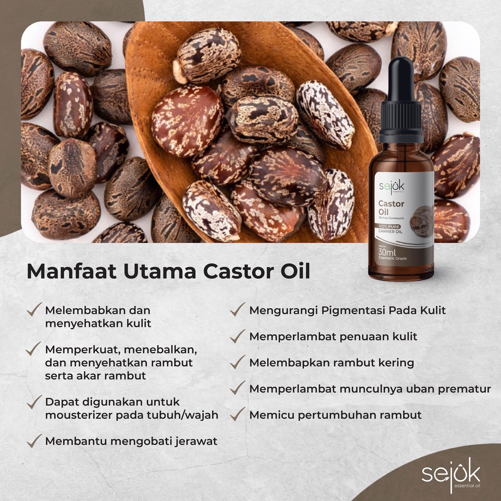 Castor Oil / Minyak Jarak Carrier Oil / Perawatan Rambut / Pure 100 % - 30 ML