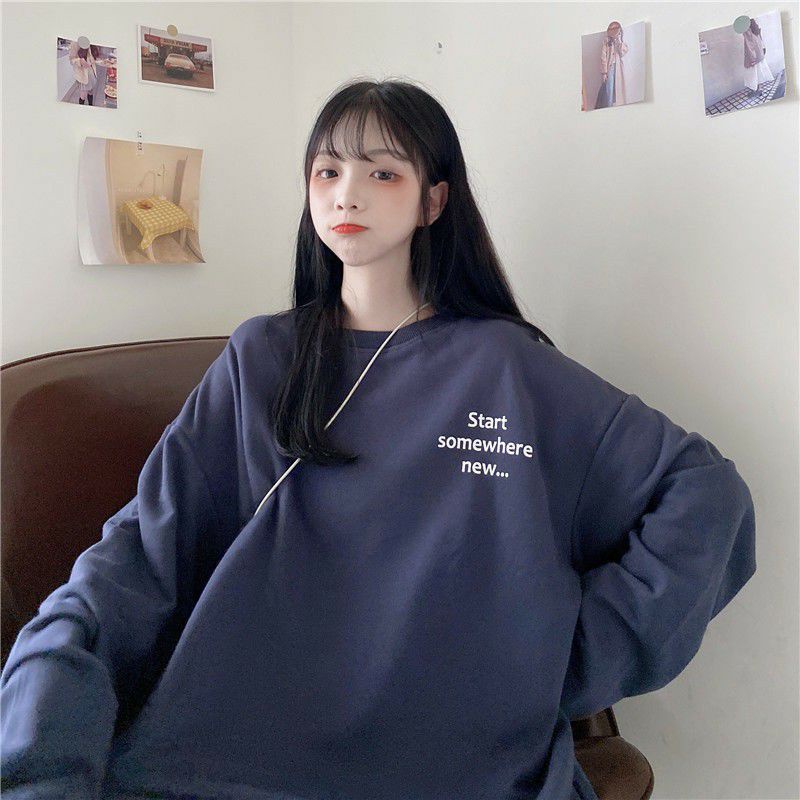 Sweatshirts Korean Style Size S - XXXXXL(6XL) Simple Sweater Basic Words LEAF AHPORA START SOMEWHER Bigsize Jumbo oversize Harajuku Loose Oblong Unisex