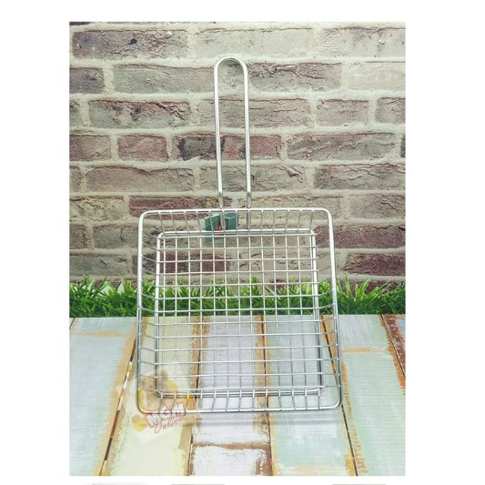 Tempat saji snack Gorengan dari stainless - Wire tray Kotak 15x26x3