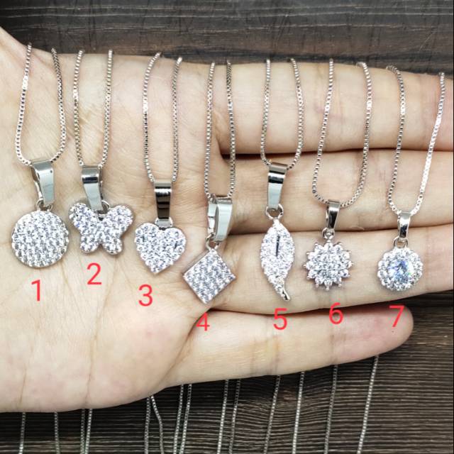 Fifi Fashion Kalung Fashion Xuping Lapis Emas 18k Perhiasan SILVER(1-9) 19#