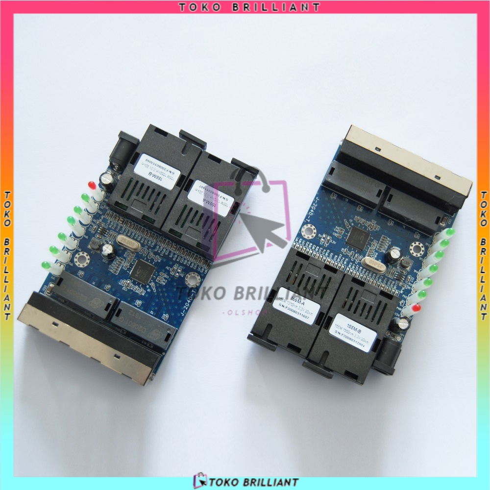 【Support POE】2F4E PCBA Media  Konverter Fiber Optic Sc Ethernet Single Mode Optikal 10/100m 5V-12V