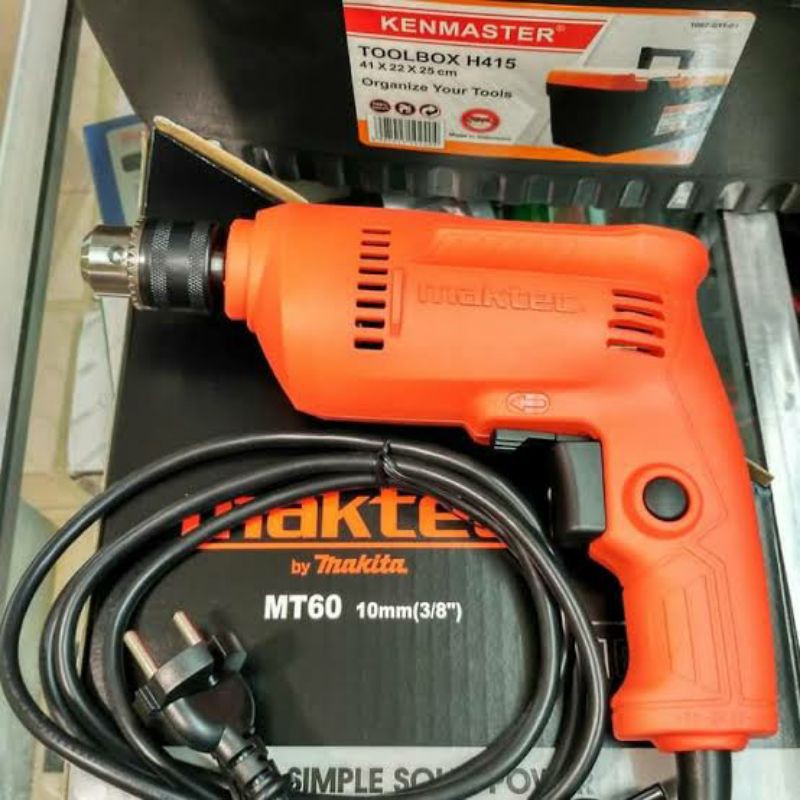 Mesin bor listrik maktec 10mm bolak balik / bor maktec mt60