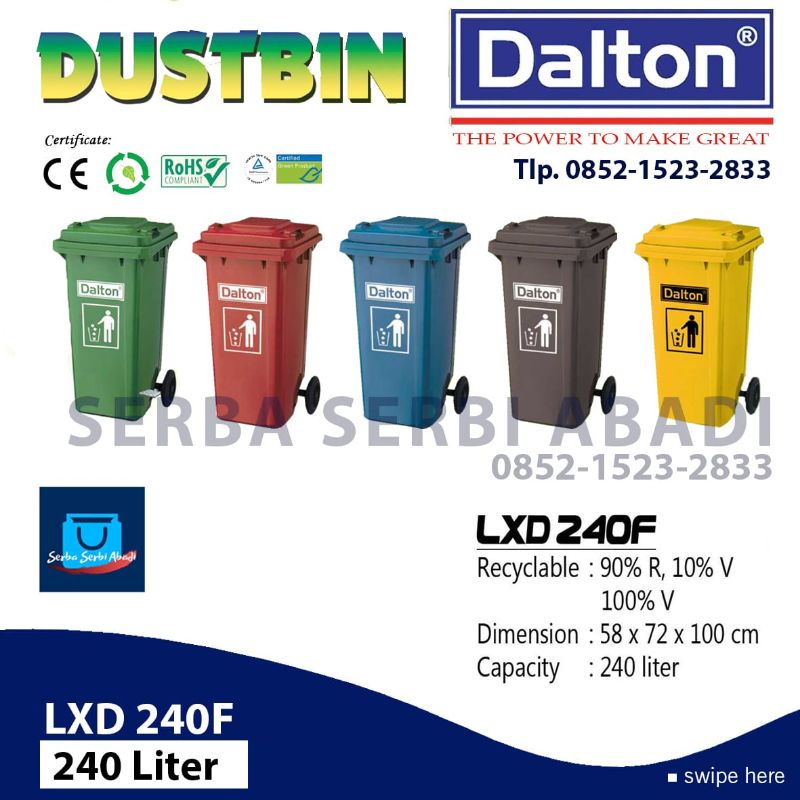 Jual Tempat Sampah 120 Liter Dalton 100 Bahan Tebal Shopee Indonesia 1363