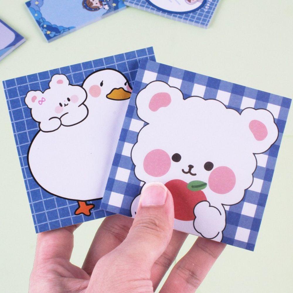 Lanfy Diary Memo Pad Kawaii Ins Kertas Label Alat Tulis Siswa Sticky Note Perlengkapan Sekolah Pesan Stiker