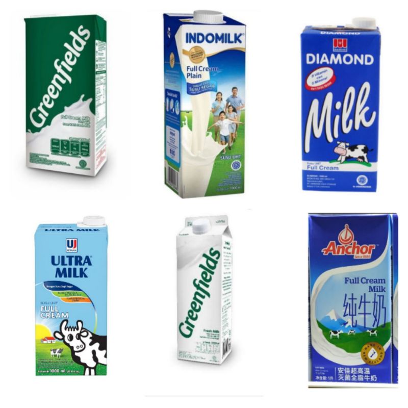 

SUSU UHT GREEFIELD, FRESH MILK GREENFIELD, UHT INDOMILK, DIAMOND, ULTRA, GREEN FIELD, DAN UHT ANCHOR