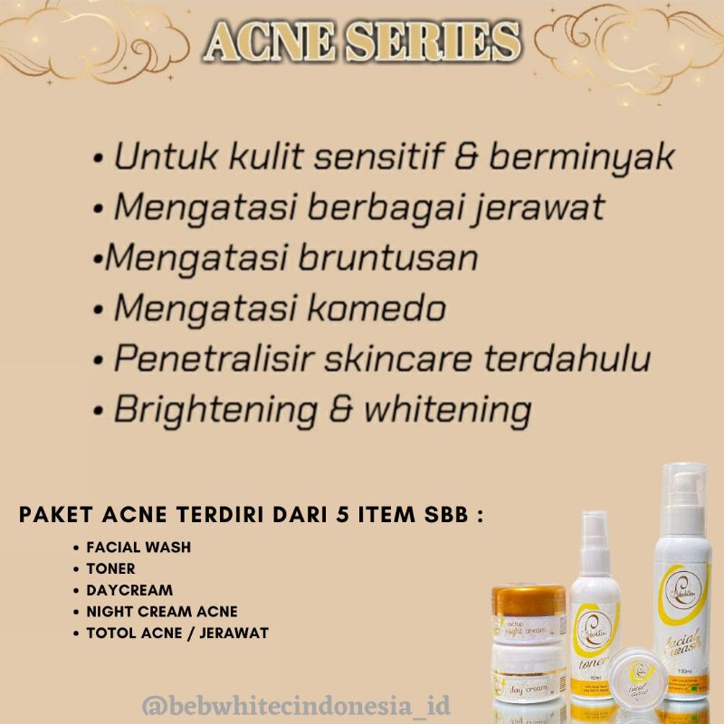 BEBWHITE C SKINCARE PAKET GLOW PAKET ACNE ORIGINAL BBC BPOM-2