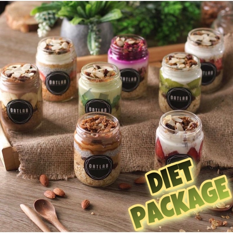 

Diet Package 10 Jar Overnight Oat FREE 1 Pack Granola