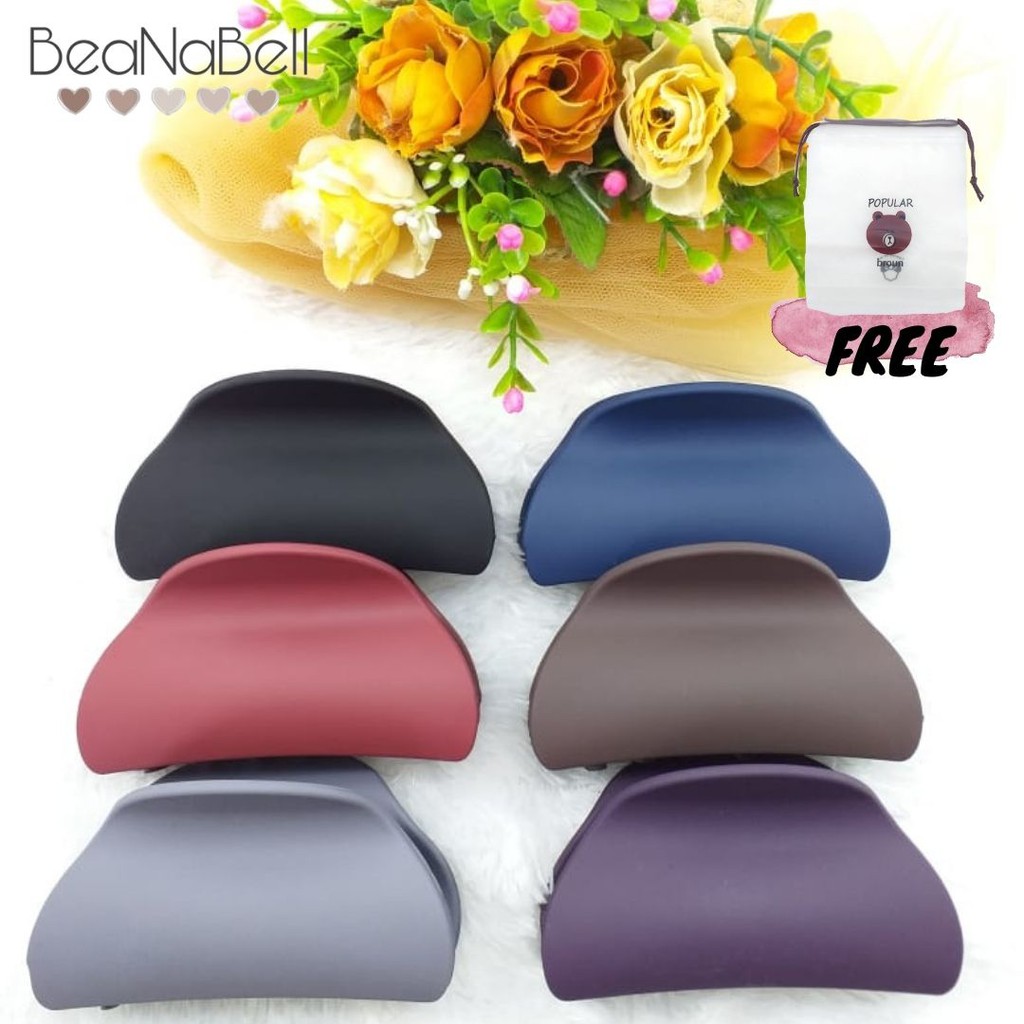 RICH 6PCS Jepit Setengah Lingkaran Besar Jepit Jedai Rambut Korea Ukr 8cm