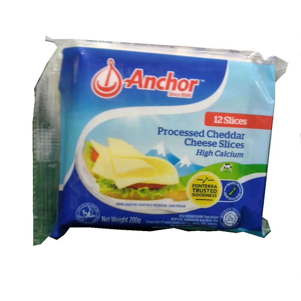 

ANCHOR PROCESSED CHEDDAR CHEESE SLICES 12's