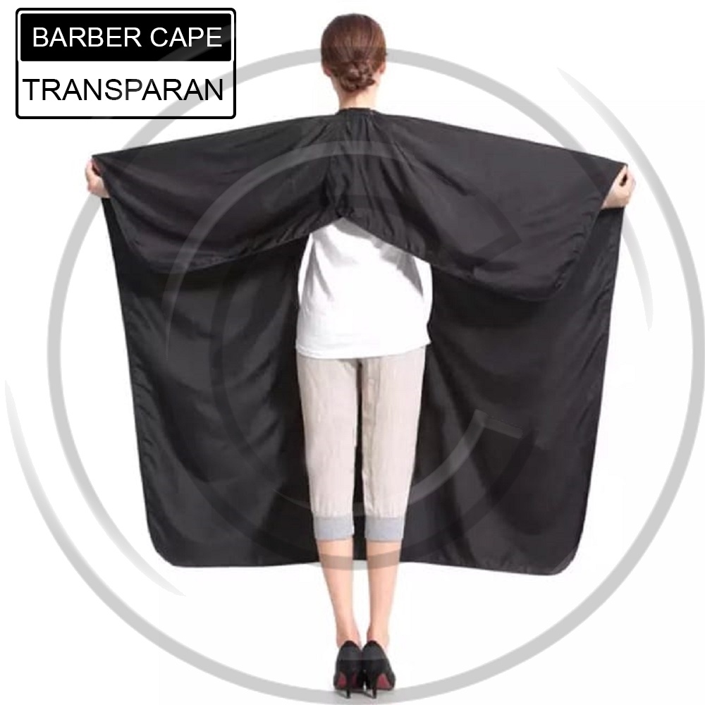 Barber Cape Tranparan Tengah / Kain Kep Pangkas Tranparant / Kip Potong Rambut Salon - CO