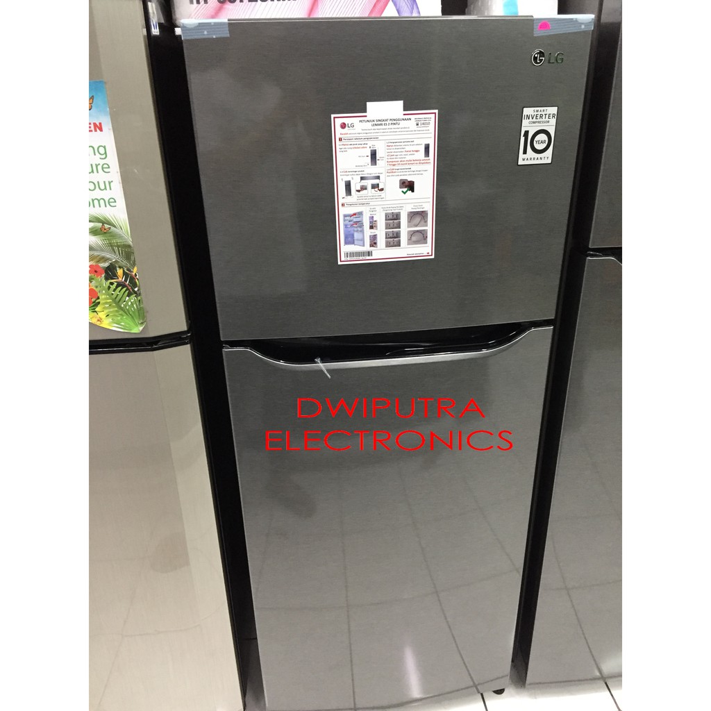 LEMARI ES KULKAS LG INVERTER 195SQMT / KULKAS 2 PINTU LG INVERTER khusus bdg