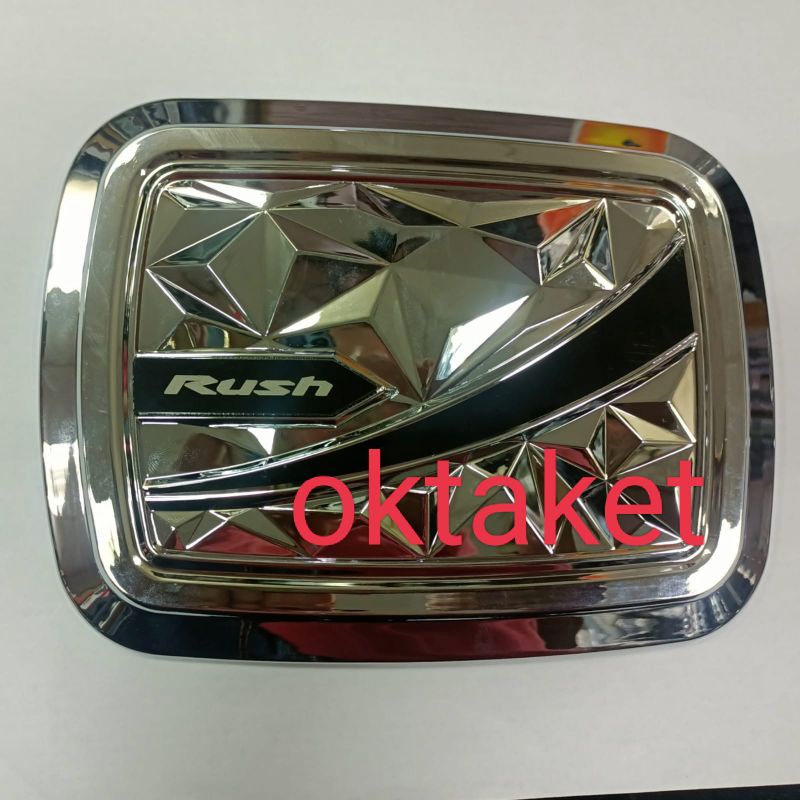 tank cover Rush terios lama old 2007 2010 2015 2017 Diamond Chrome list Hitam