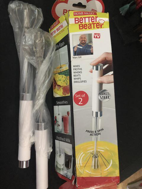 【beli 1 Gratis 1】 Better Beater Alat Pengocok Telur Manual (1 Box Isi 2pcs)
