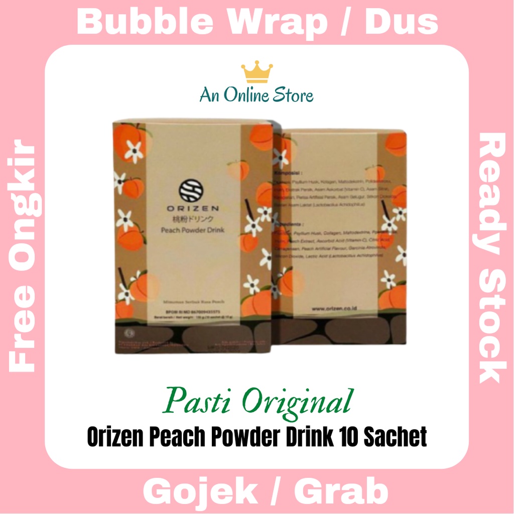 

Orizen Peach Powder Drink 1 box 10 sachet