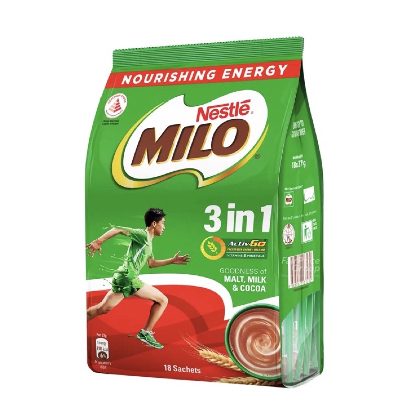

Milo 3 in 1 SINGAPURA Instant Chocolate Malt Drink - Regular
