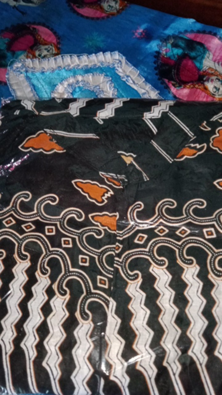 Batik Couple Gamis Maura Couple - Sania Ruffle Batik Couple Ori Ndoro Jowi Dnt Garansi Termurah