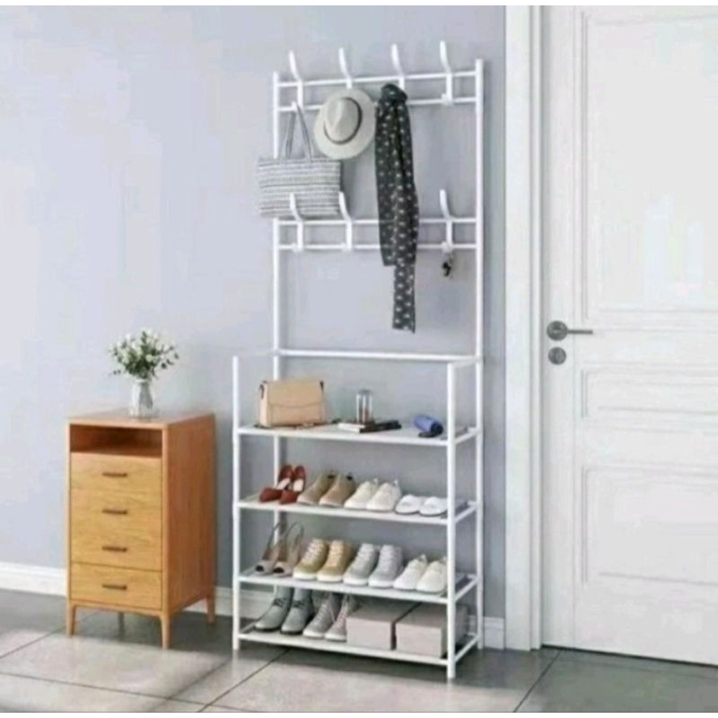 Rak Sepatu Susun Rak Baju Hanger Rak Sepatu Besi Susun Serbaguna