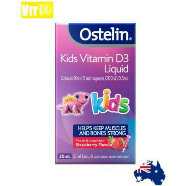 READY Ostelin Vitamin D3 Liquid Kids 20ml -  Vitamin D ORI Vit D Anak Children Original D 3 Kid Blac