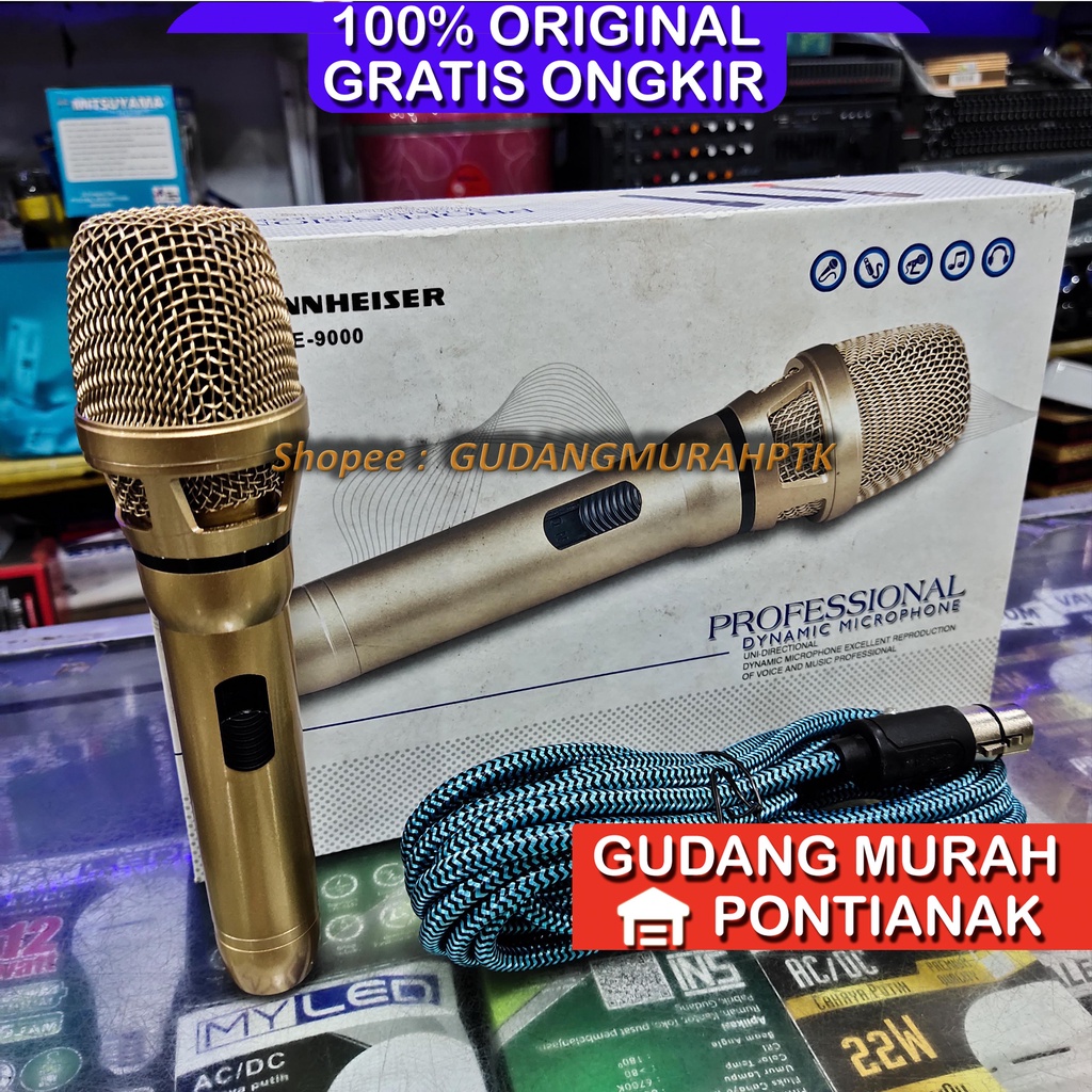 MIC SENNHEISER ORIGINAL SE-9000 ASLI TOP KUALITAS JERNIH SEPUL BESAR dan BERAT