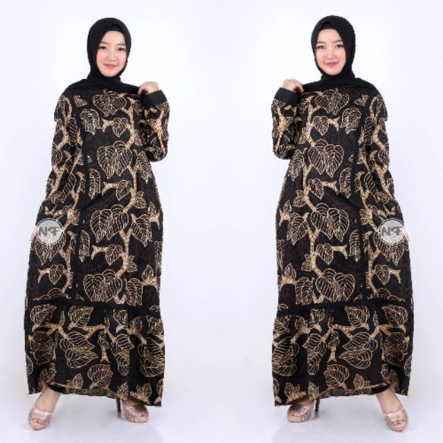 GAMIS BATIK SYAR'I MADIYA KATUN UNGGUL JAYA DRESS KOMBINASI MIC WOLFICE SOPAL ALL SIZE FIT TO XL 102