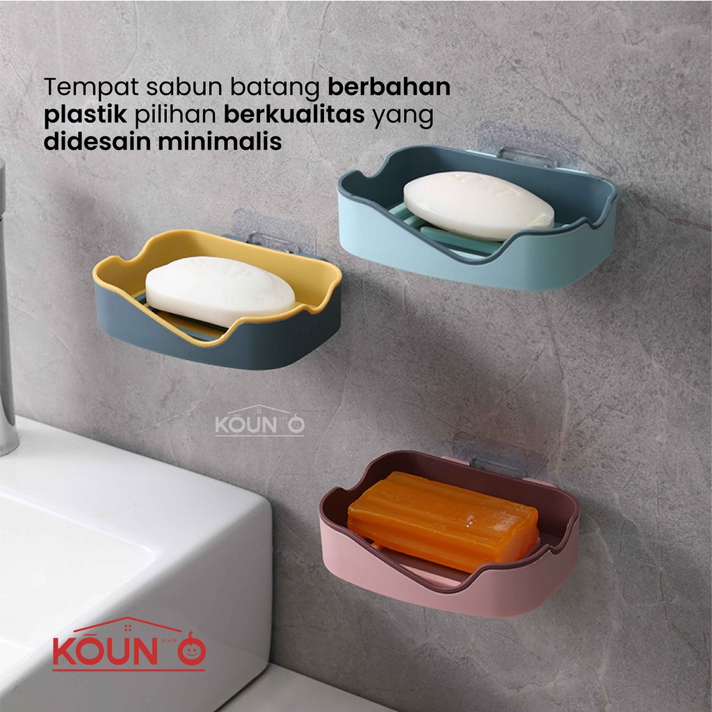 Tempat Sabun Batang Tempel Dinding Kamar Mandi Wadah Sabun Nempel Tembok Rak Sabun Toilet Kuat