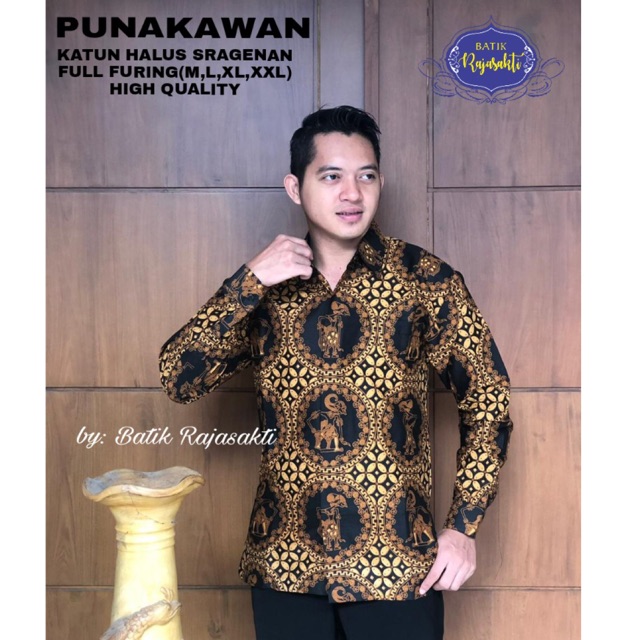 Batik Pria PUNAKAWAN FULL FURING Katun Halus Ori Solo