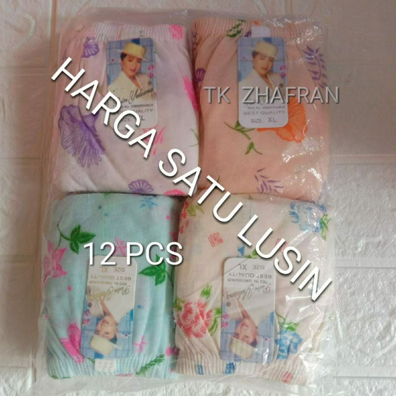 ( S M L XL 3L 4L 5L 6L) (12 pcs &amp; 6 pcs ) Grosir CD wanita Murah/lusinan Celana dalam wanita murah dengan berbahan katun