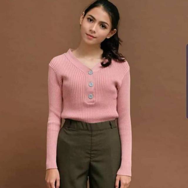 Sweater Rajut BODY FIT K3 Pakaian Rajut Atasan Wanita