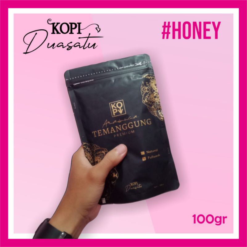 

Kopi Bubuk Arabica Temanggung Honey ukuran 100gr Kualitas Premium