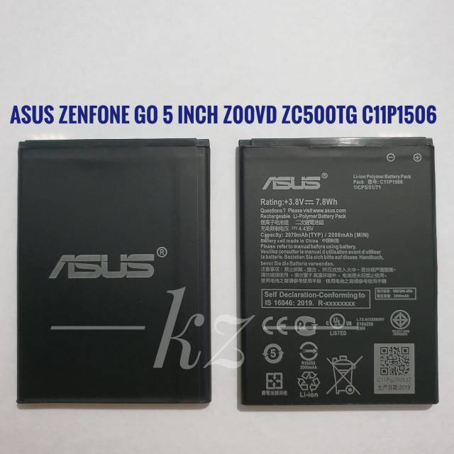 Baterai Batre Battery Asus Zenfone Go 5 Inch Zc500tg Zc500ch Z00vd C11p1506 Shopee Indonesia