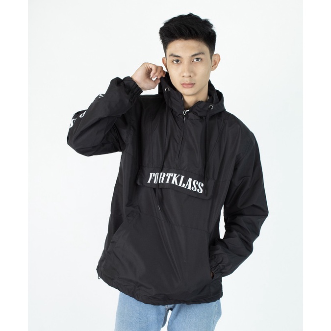 FORTGLASS Jaket Pullover Time Jaket pria Lengan Panjang Water Proff