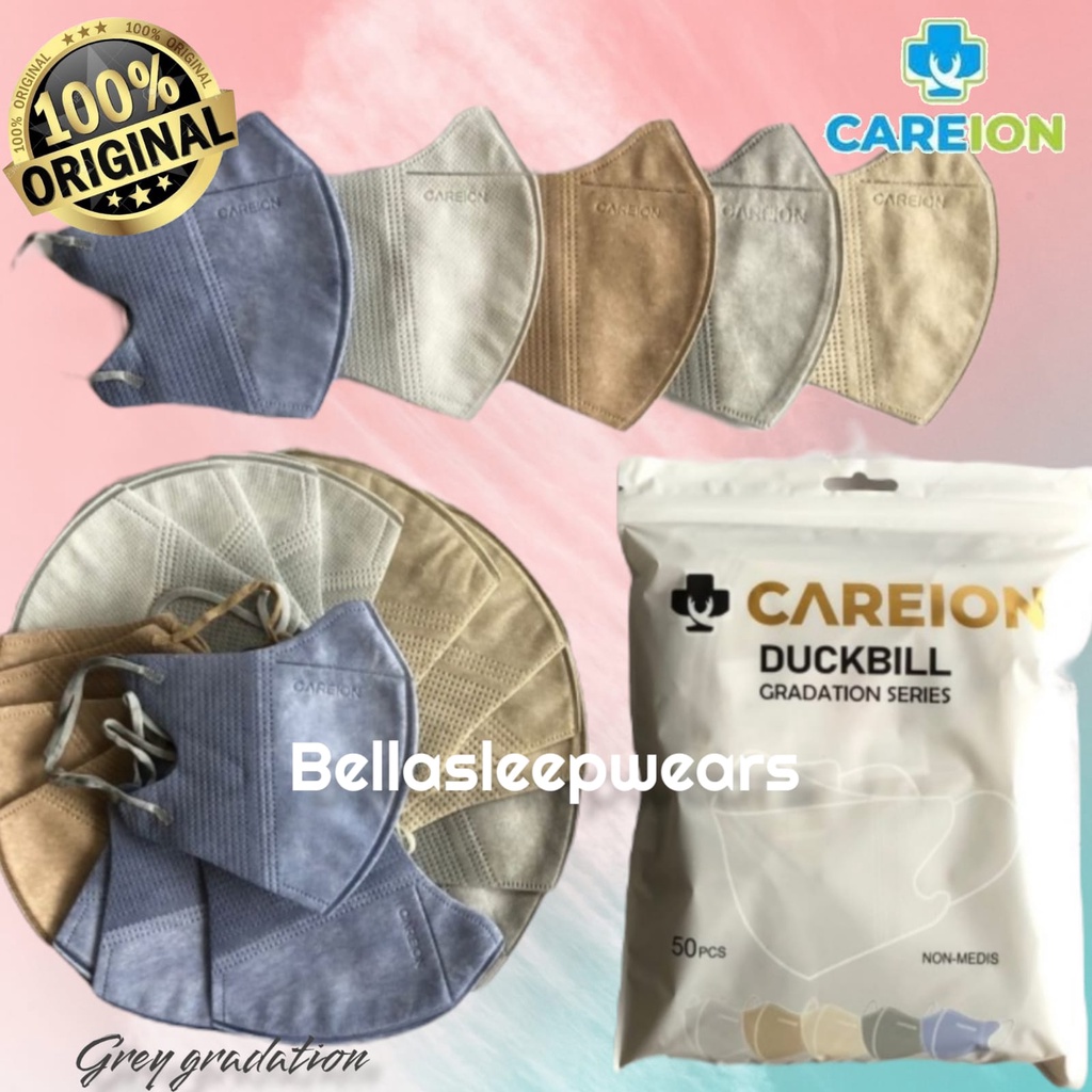 DB CAREION 4PLY GRADASI PASTEL MIX SHRIMPOWDER SHRIMPINK MATCHA - MASKER DUCKBILL CAREION 4PLY GRADATION MIX TERBARU