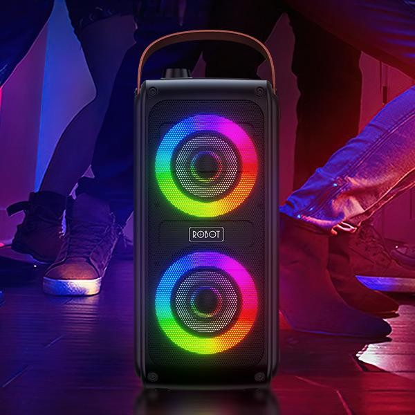 NEW RB490 Robot Speaker WITH RGB LAMP Karaoke Bluetooth Portable Robot with Microphone Tahan lama + kencang Garansi 1 Tahun