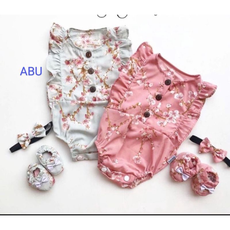 hampers baju bayi perempuan kado baju bayi perempuan paket hadiah kado bayi-Sakura abu