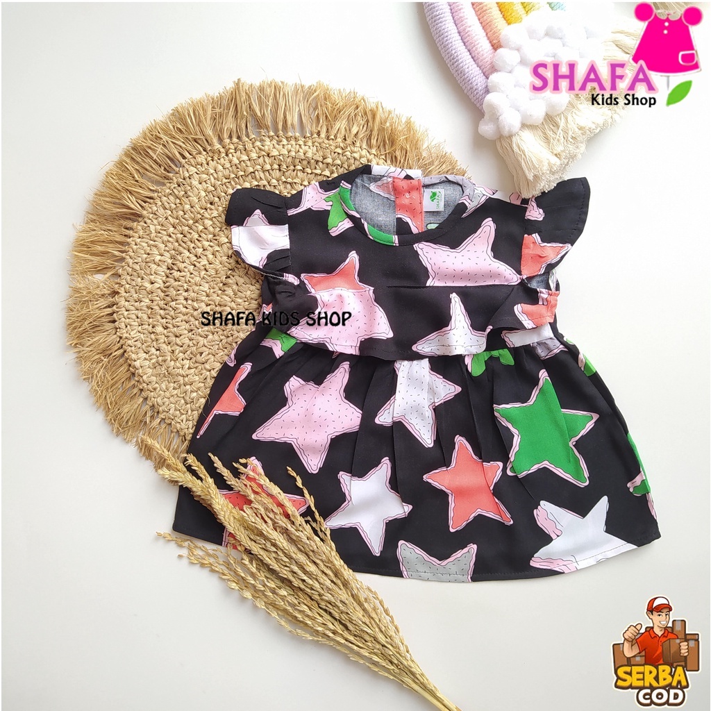 DRESS ANAK BAYI PEREMPUAN USIA 3 BULAN - 18 BULAN / BAJU PAKAIAN ANAK BAYI PEREMPUAN / NEWBORN / RAYON VISCOSE-XS009