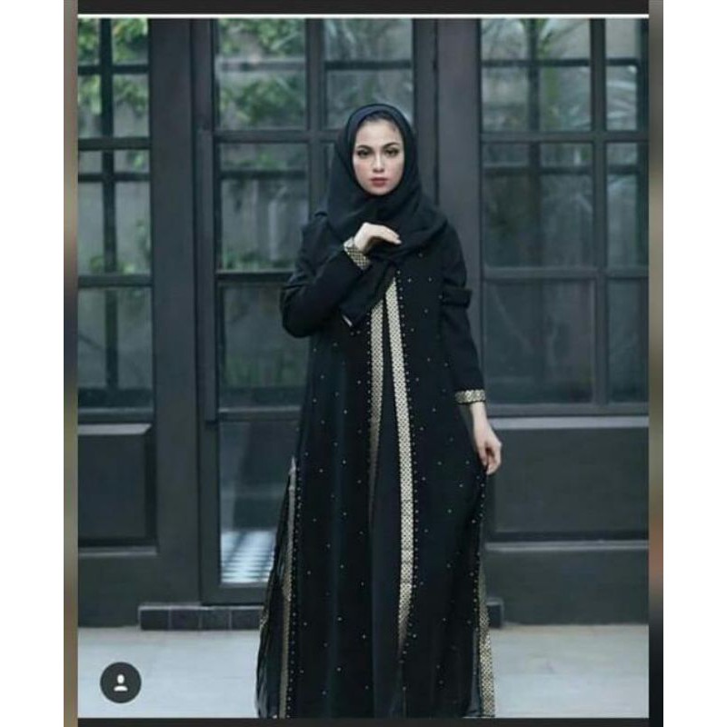 Arabian gamis pesta sifon tengah / gamis murah kualitas boutique by Haniyashop