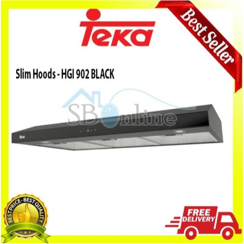 Cooker Hood TEKA HGI 902 BLACK Slim Hood - Penghisap Asap Dapur