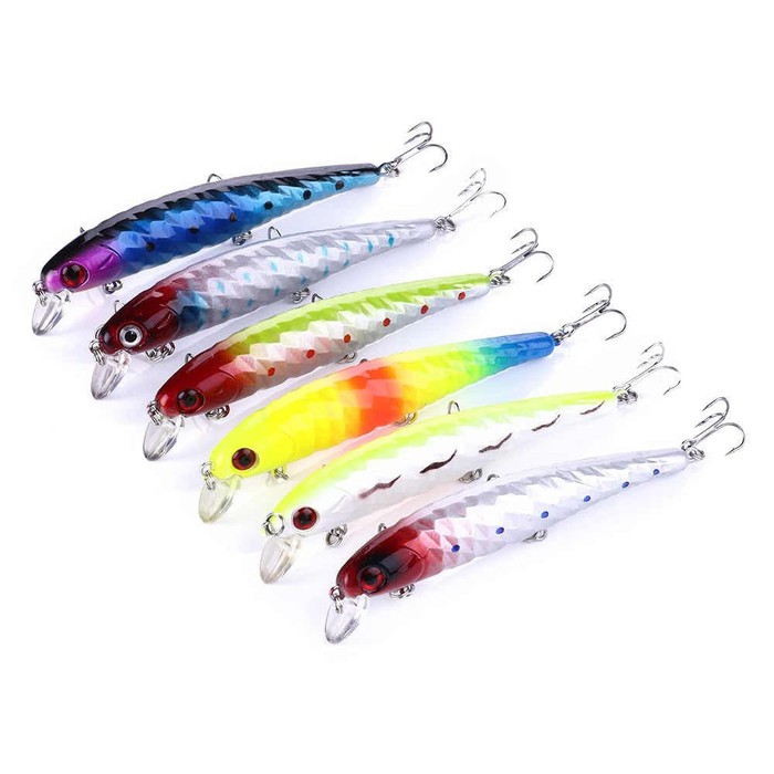 Umpan Pancing Ikan Lure Minnow Umpan Casting Minnow Set Relix Mancing Umpan Mancing Minnow 12cm 15g