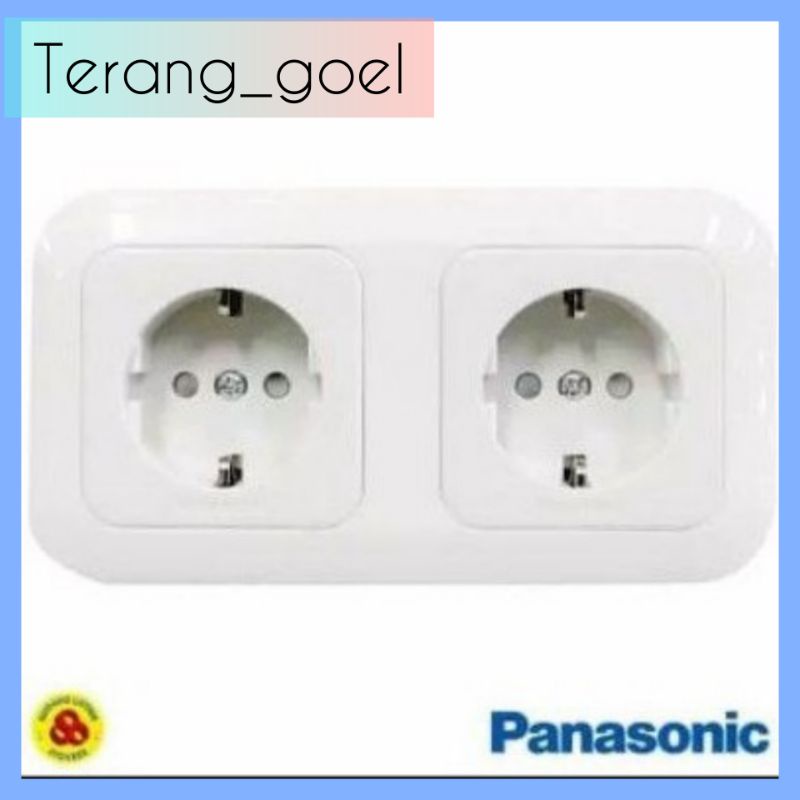 Stop Kontak Ganda Panasonic CP Tanam / Colokan Double / Double Socket CP Panasonic