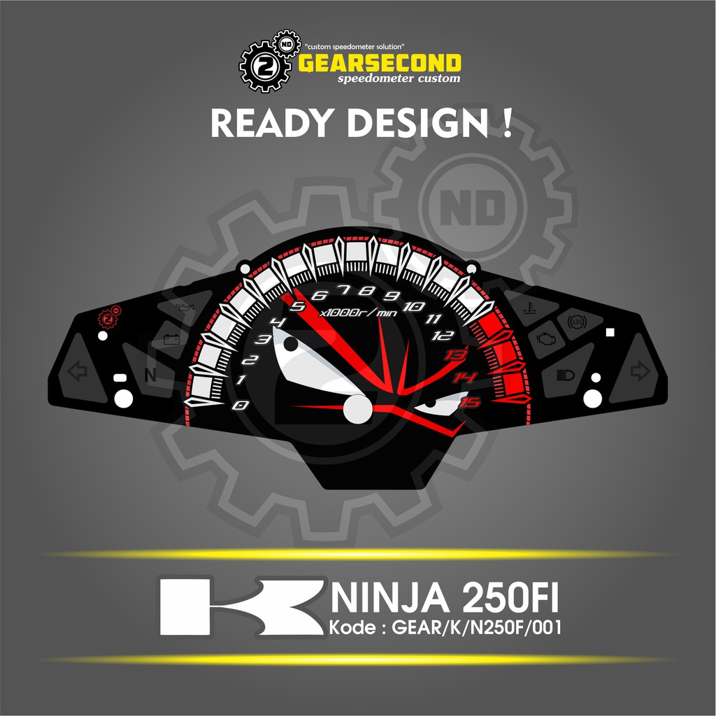 Panel Speedometer Custom Kawasaki Ninja 250 Fi Gearsecond Speedometer Shopee Indonesia