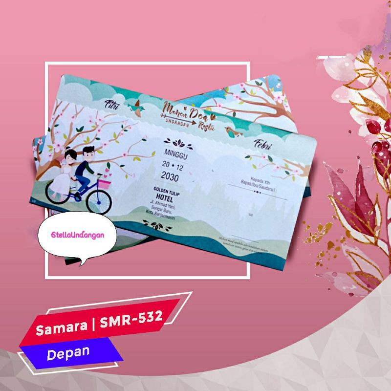 Blangko Undangan Samara 532/ Blangko Undangan Kosong/ Pernikahan/Khitanan