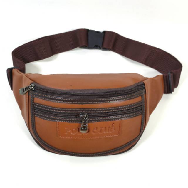 Promo Waistbag Polo Bahan Kulit Halus Tas Pinggang Bisa SElempang