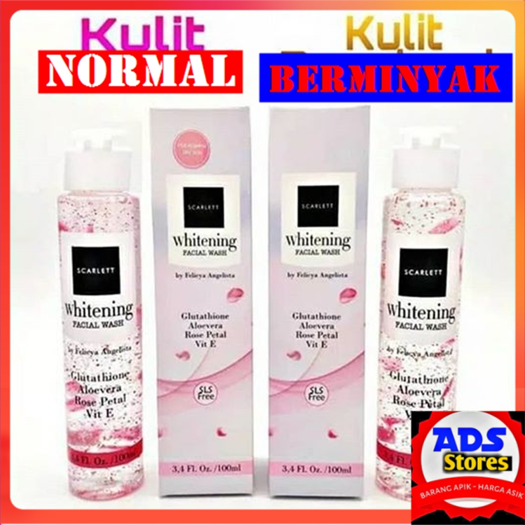 SCARLETT WHITENING SABUN PEMBERSIH PEMUTIH FACIAL WASH MUKA WAJAH PRIA WANITA CEWE COWO BPOM