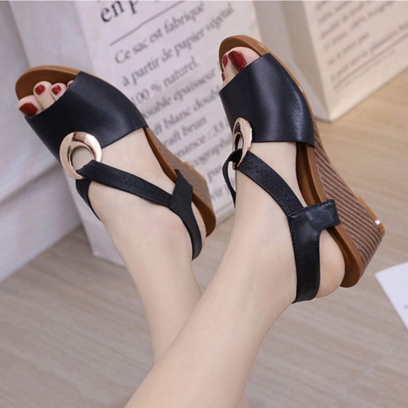 BZG - DELISA Sandal Wedges Wanita Premium FR 09