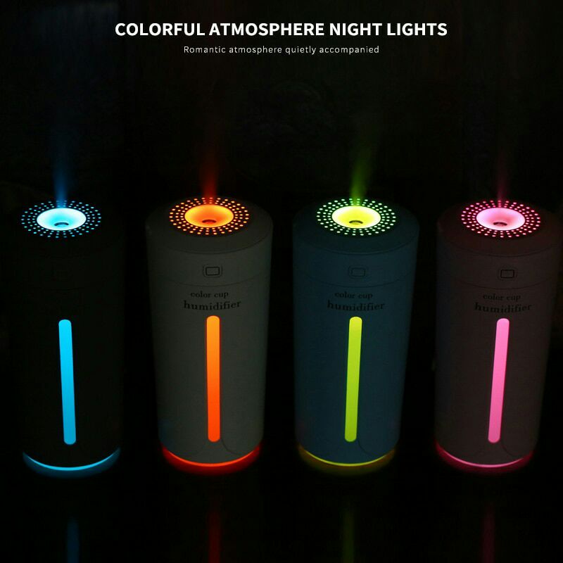 Air Color Cup Humidifier Ultrasonic Aromatherapy 230ml HUMI - SPT-001- Gray