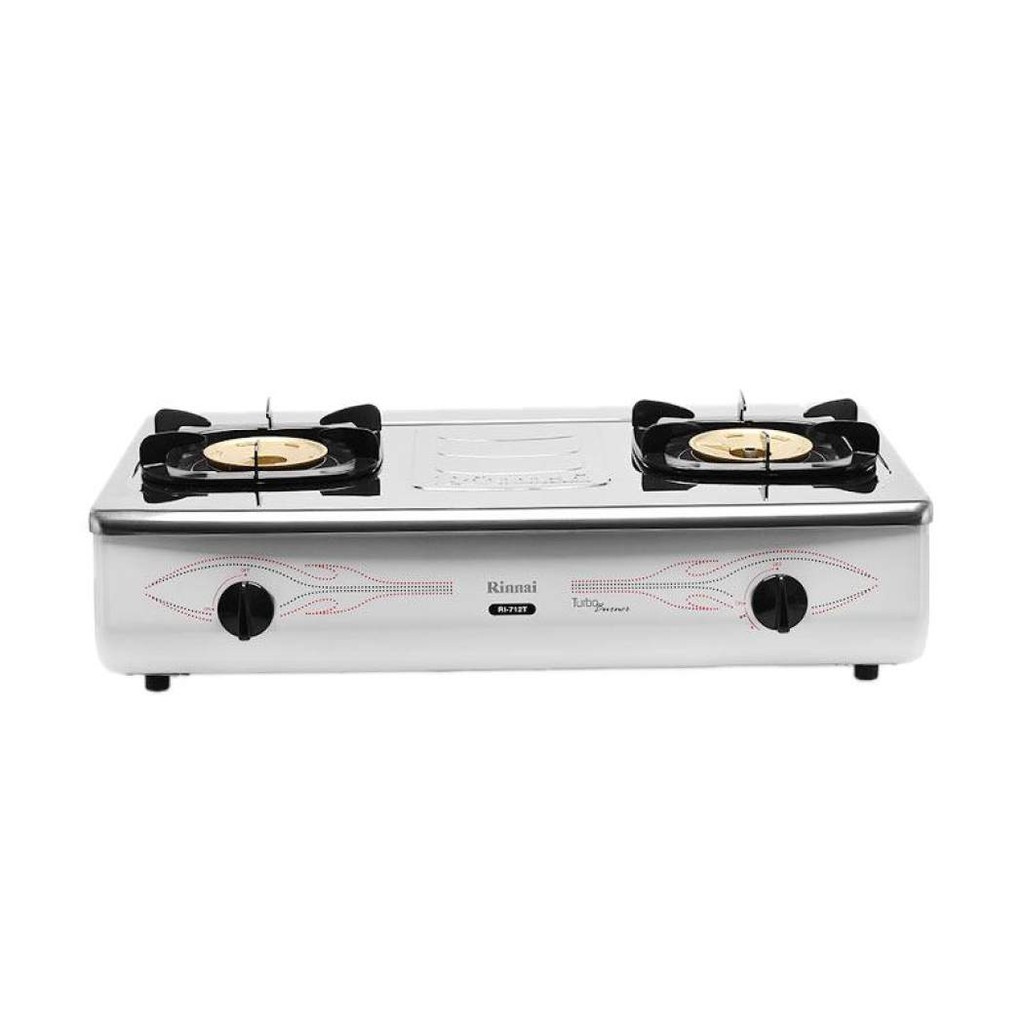 Kompor  2 tungku Rinnai RI-712T  ,Turbo, Stainlees Steel