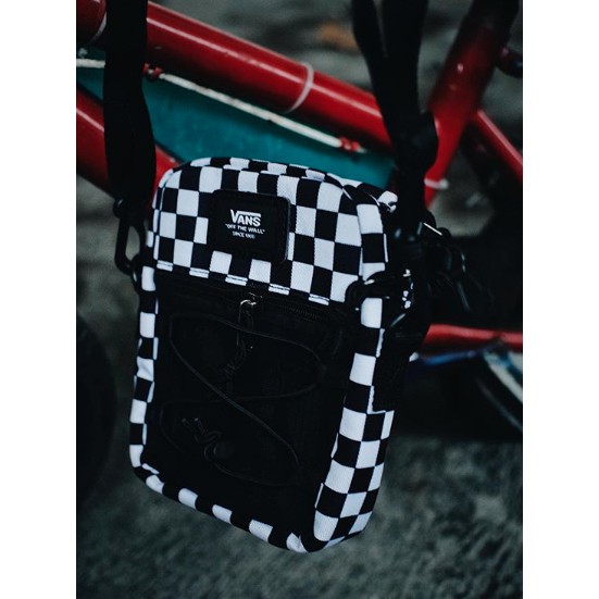 Vans Crossbody Bag Checkerboard White Black ⁣⁣