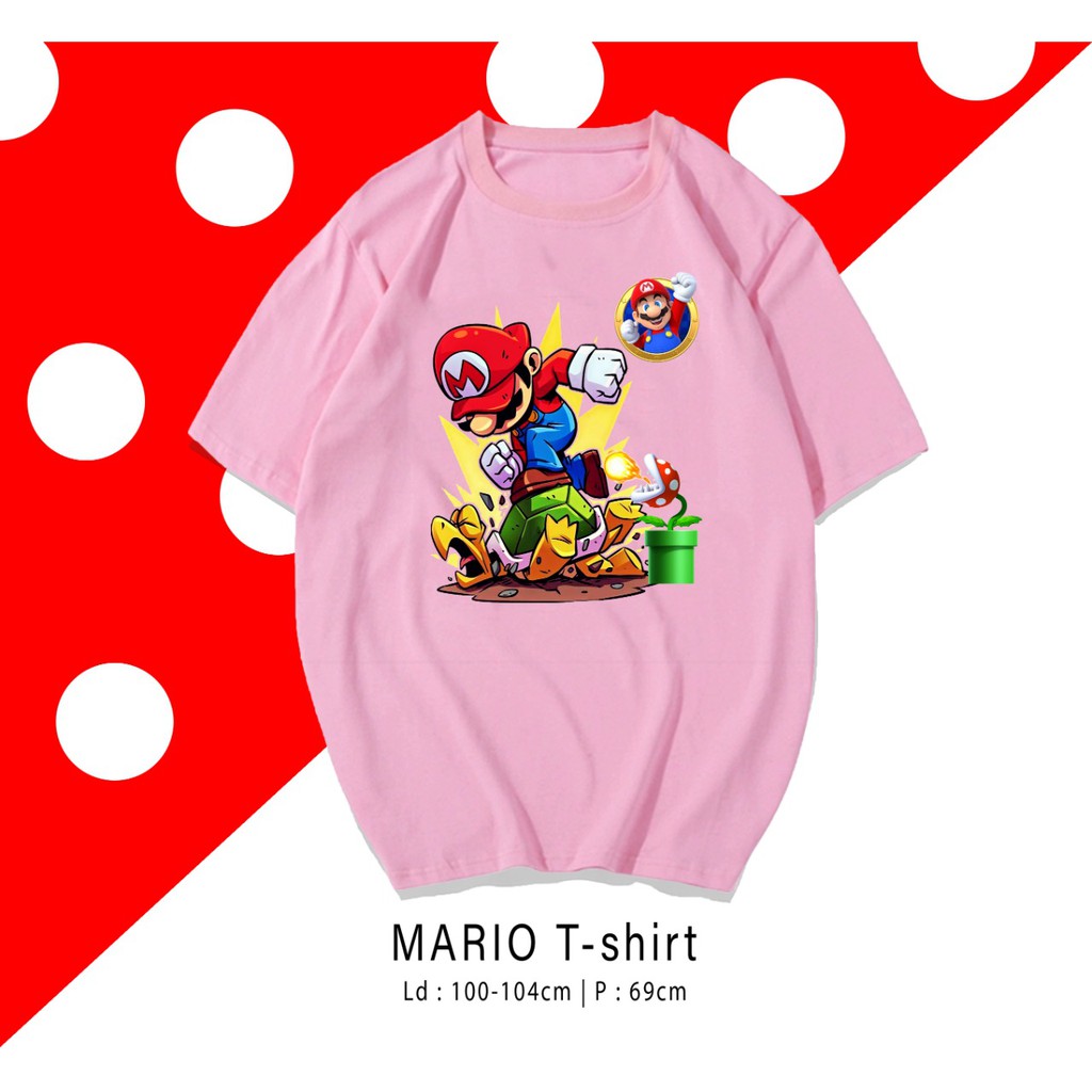 MARIO BROS  / TERMURAH BAJU KAOS KATUN WANITA/ PRIA UNISEX LENGAN PENDEK / TUMBLR TEE /  OVERSIZE