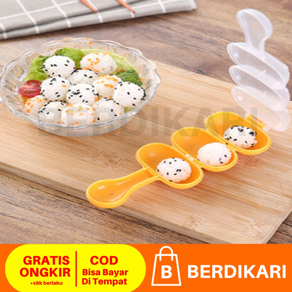 Cetakan Nasi Bento Karakter / Cetakan Nasi Bola Bento 3 in 1 Rice Ball Shaker